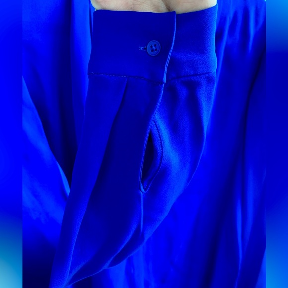 Elie Tahari Judith Long-Sleeve V-Neck Silk Blouse - Picture 5 of 8